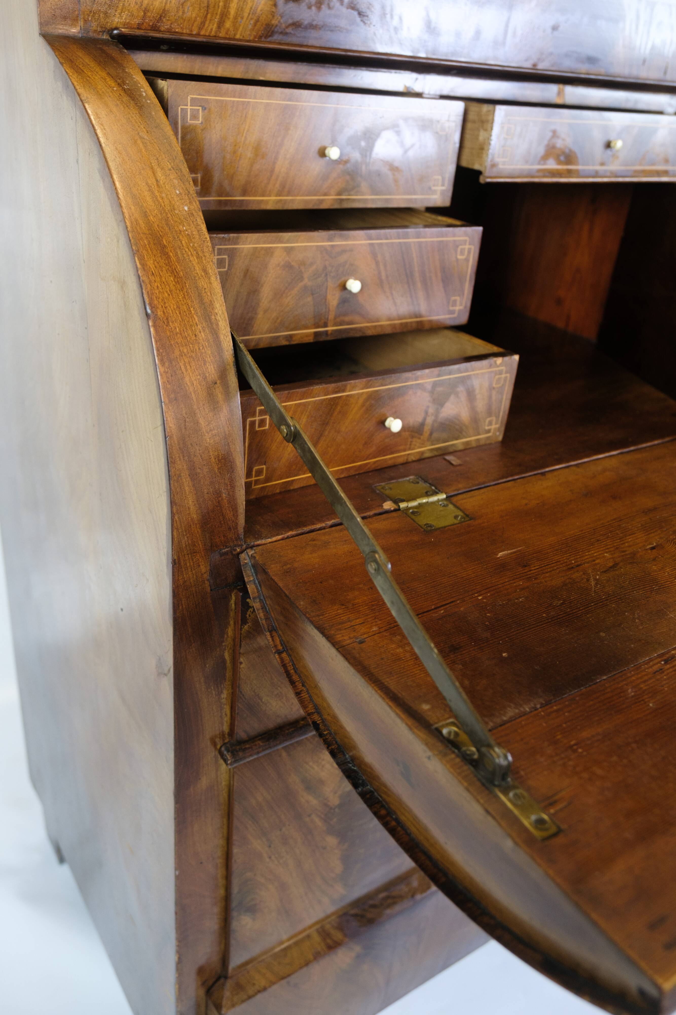 Chatol With Four Drawers Made In Hand Polished Mahogany From 1820s