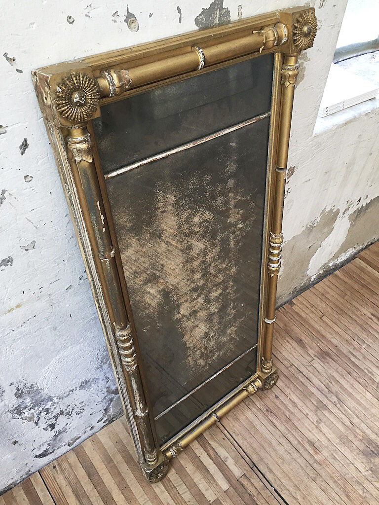 18th century mercury mirror 119x56cm