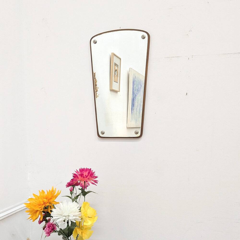 Scandinavian teak mirror