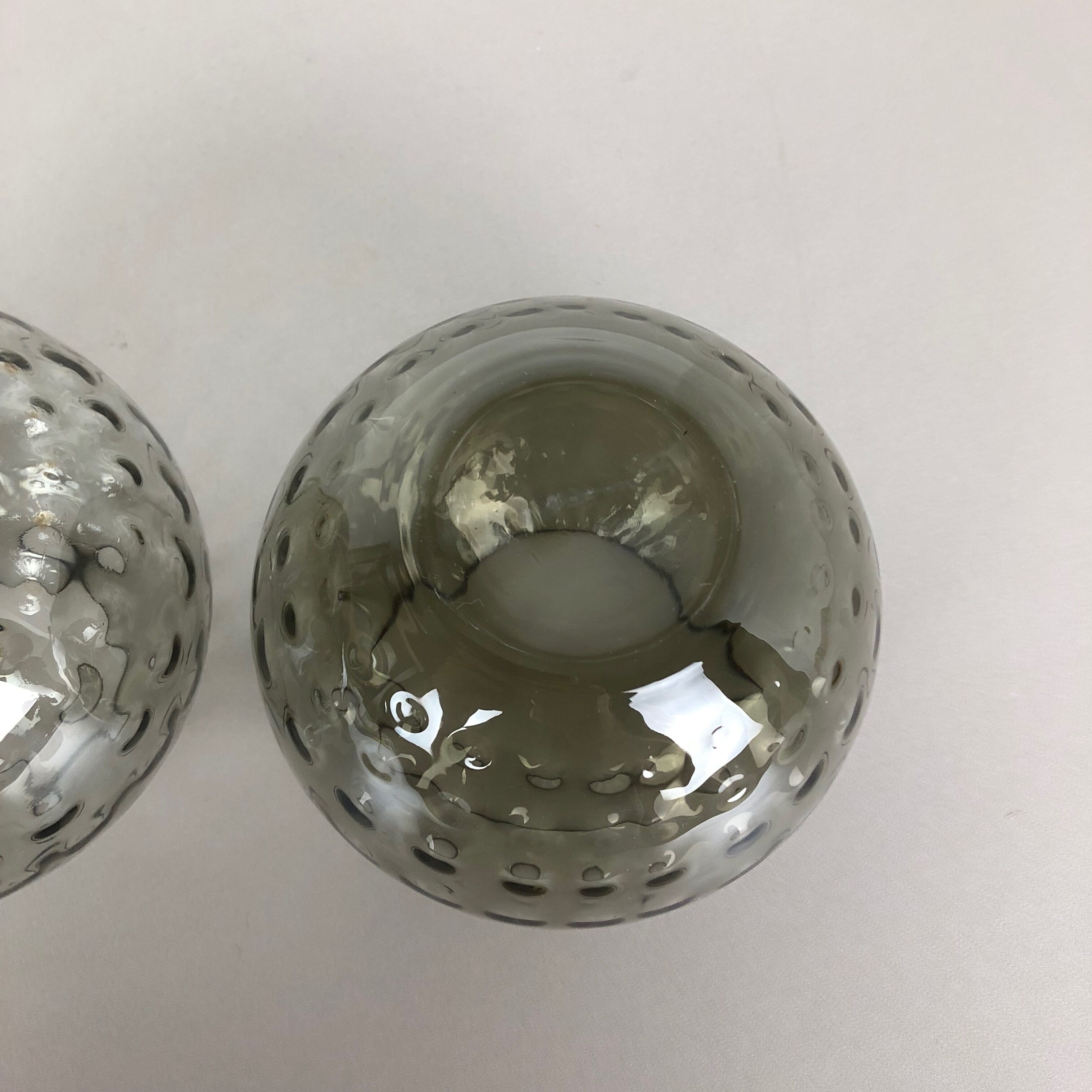 Vintage 1960s Set of 2 Turmalin Vases by Wilhelm Wagenfeld for WMF attrib., Germany BAUHAUS