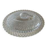 Vintage glass butter dish