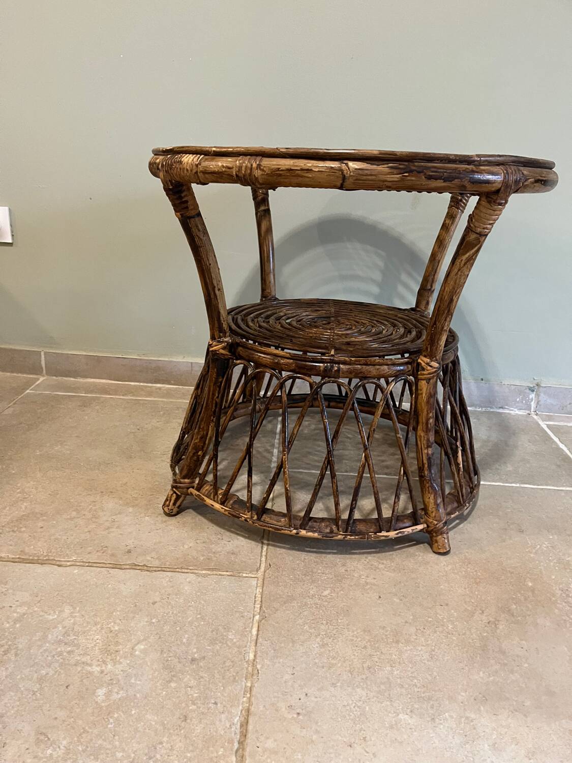 Rattan round table