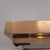 Vintage brass empty/centerpiece with engraved signature by Romeo Rega