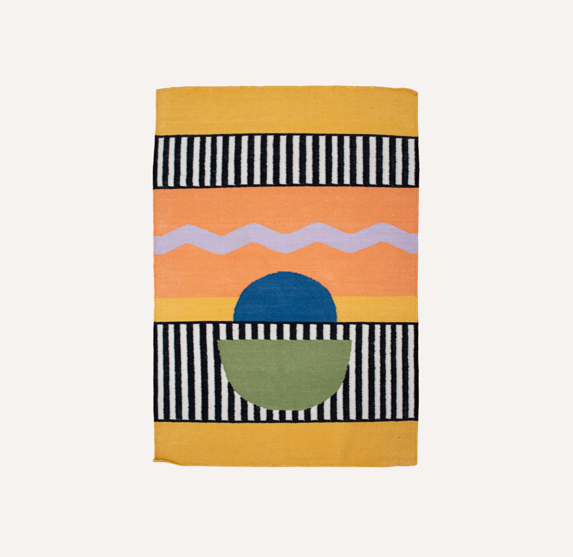 Handmade woven woven rug full moon 140 x 210