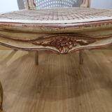 Paire de fauteuils cannés de style louis XV