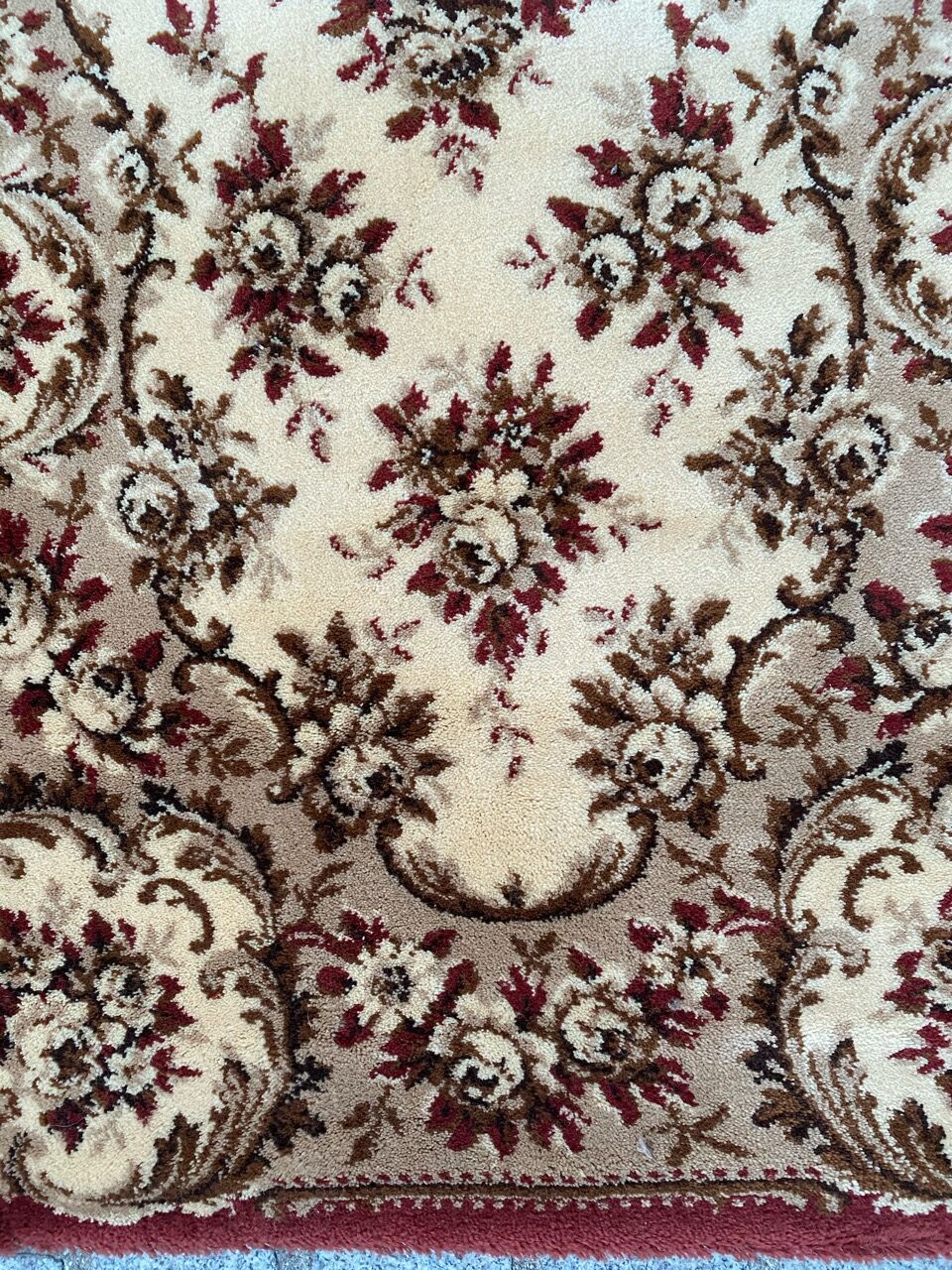 Aubusson-style mechanical carpet in 67x135 cm wool