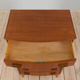 Curved front Danish chest of drawers