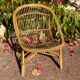 Pair of 1950s rattan armchairs from France.