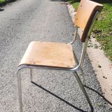 Vintage chair made of tube and wood