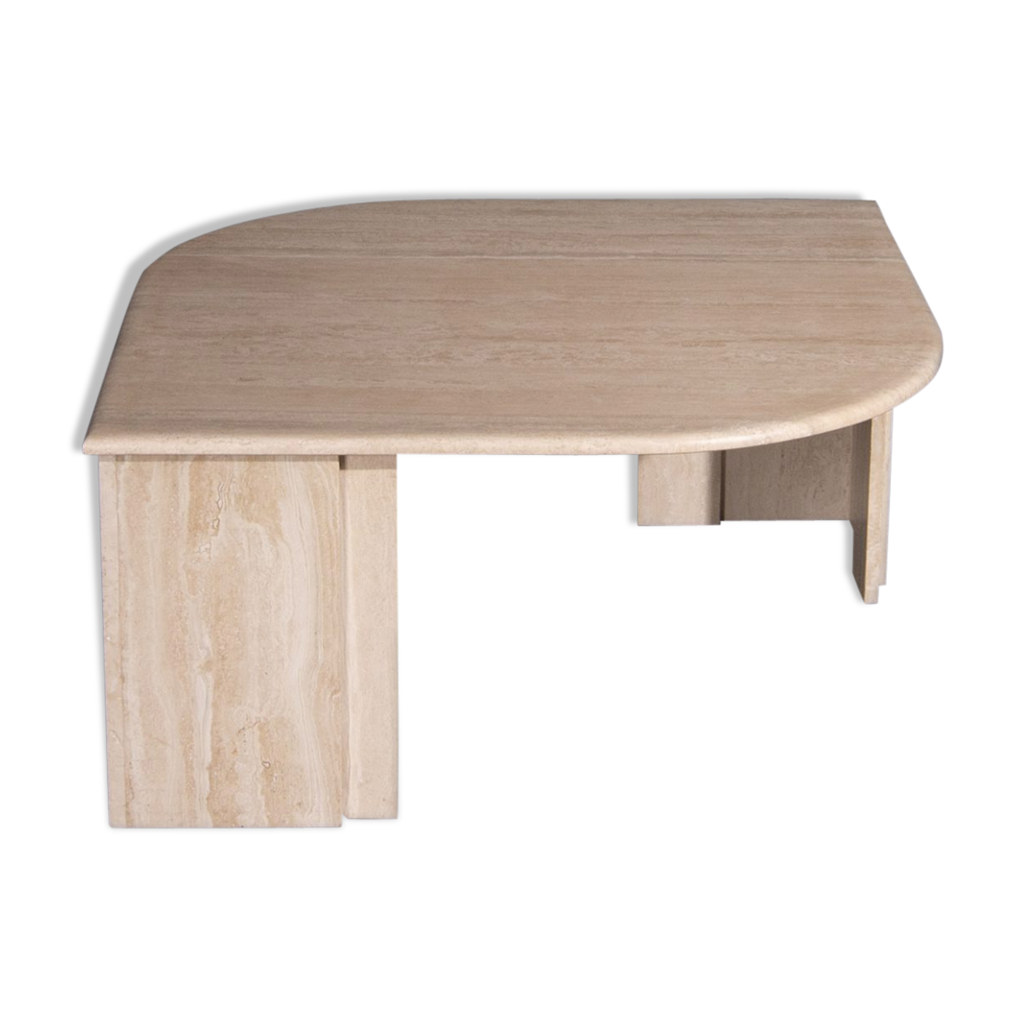 Vintage coffee table in 70s travertine