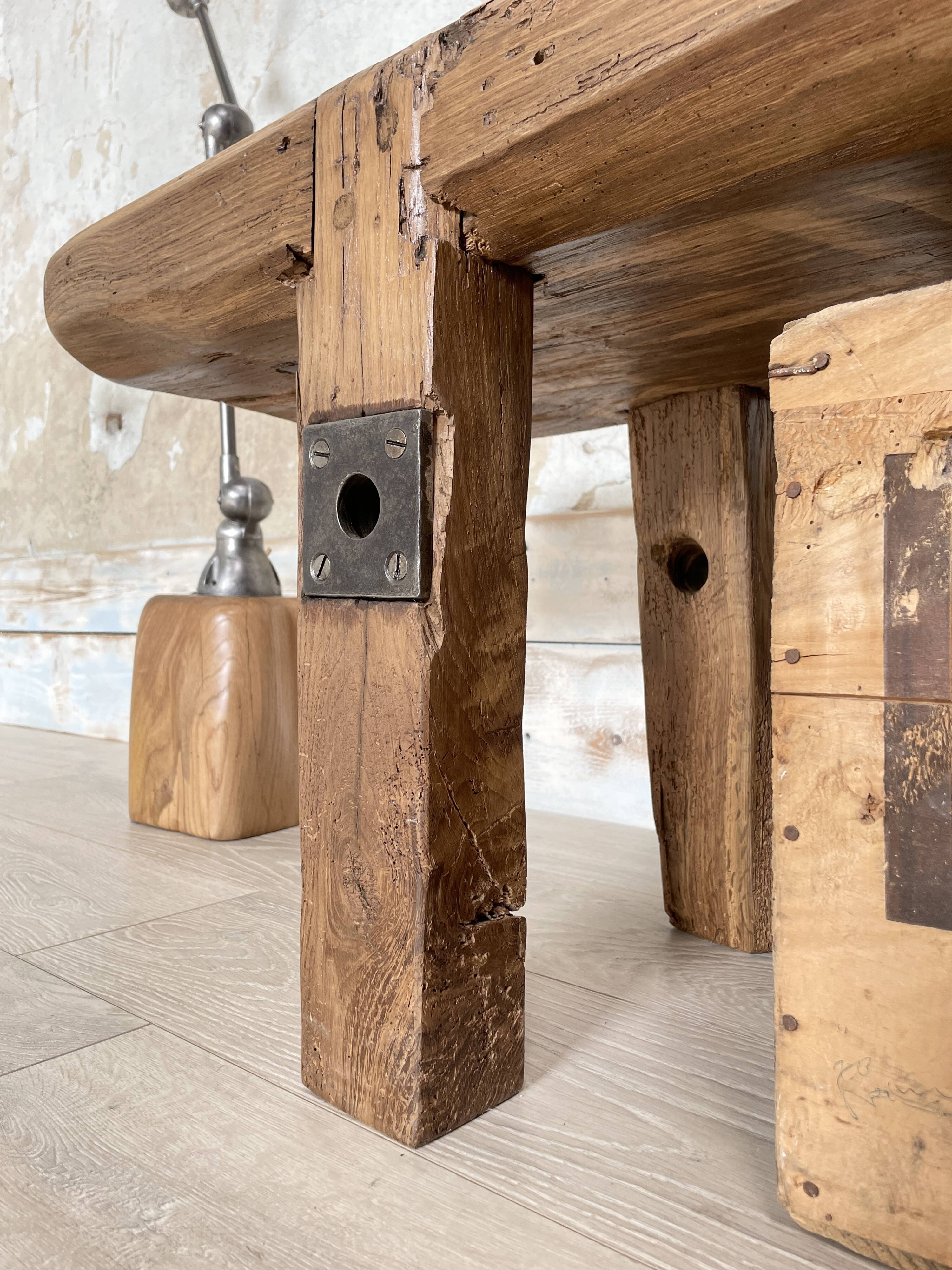 Primitive solid wood coffee table