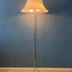 Vintage Space Age floor lamp with white plexiglass UFO shade.