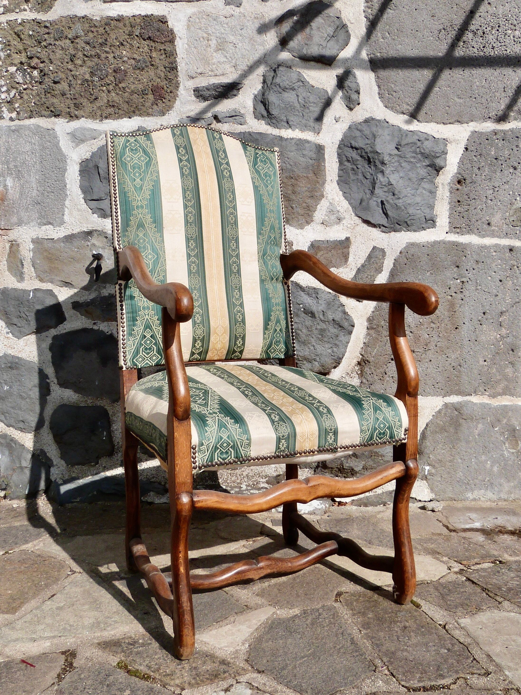 Fauteuil Os de mouton style Louis XIV