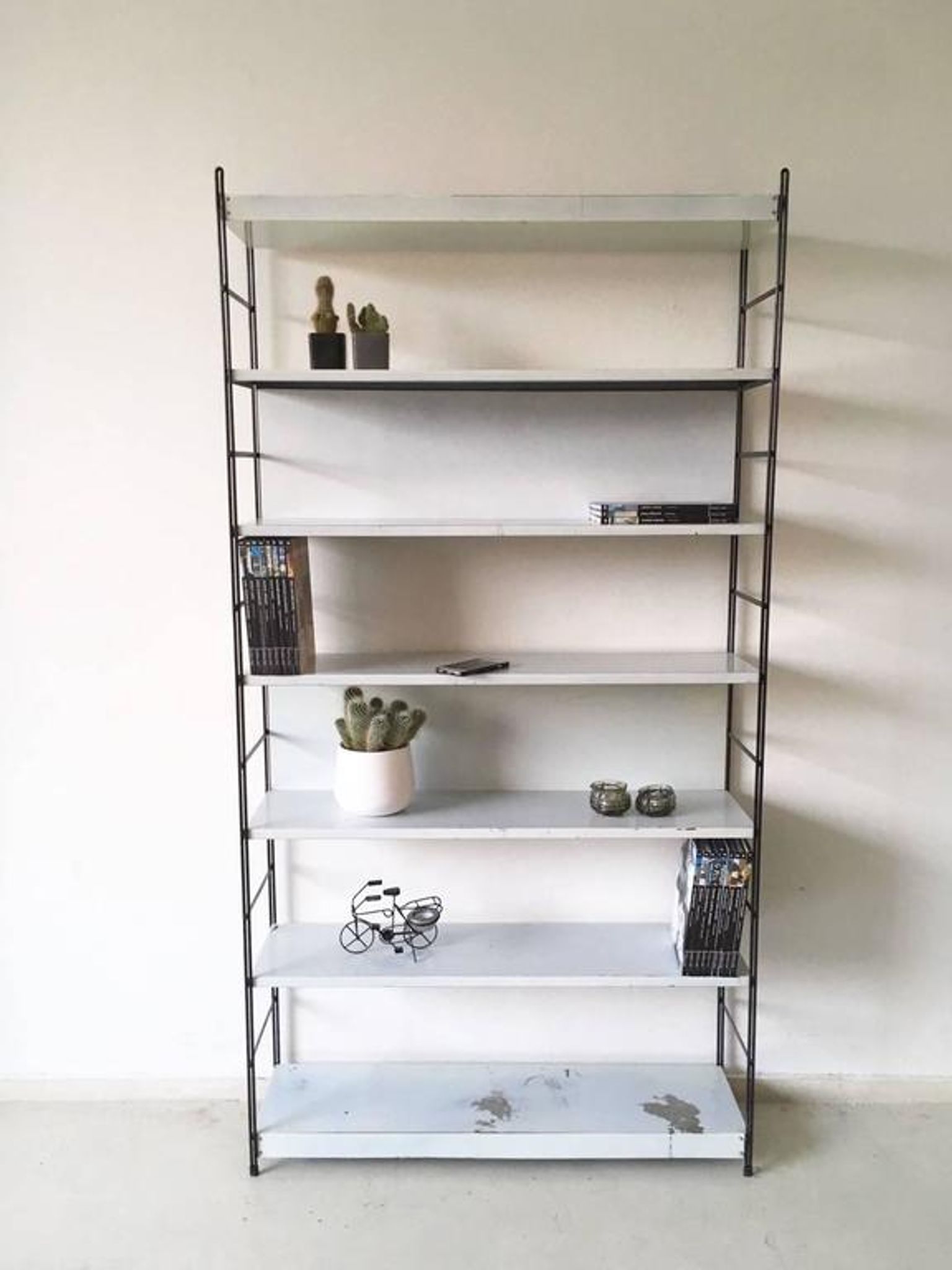 Design style Dutch 1960s metal shelf