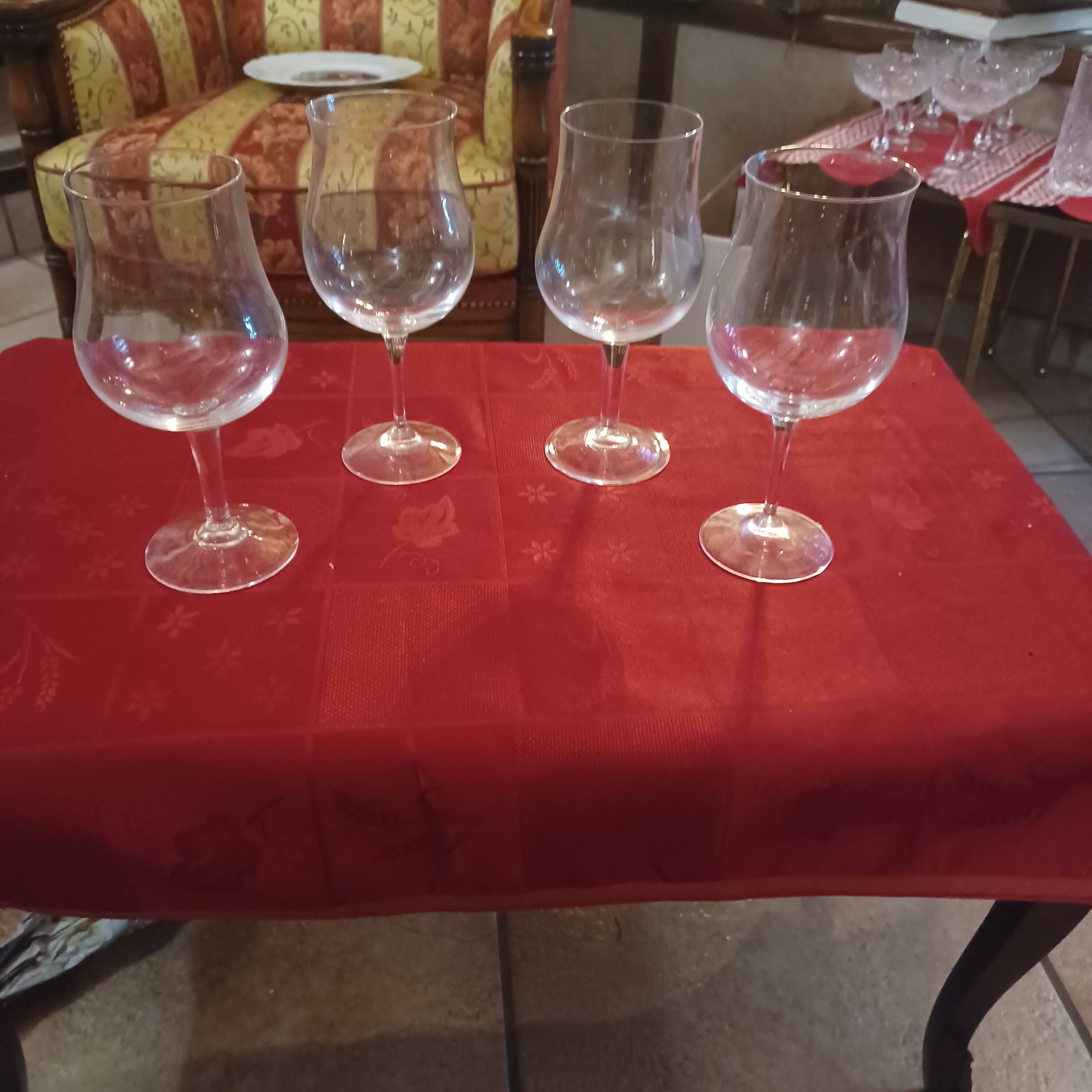 Large crystal glasses