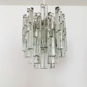 Chandelier en verre de glace autrichien par J.T. Kalmar