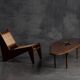 Organic modern coffee table with natural void, France, mid 20th century
