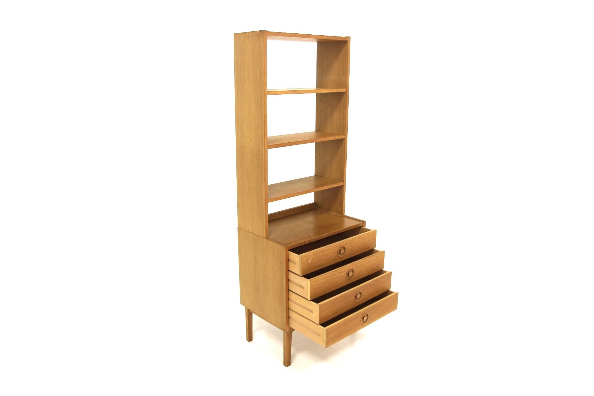 Scandinavian oak bookcase, Sweden, 1960
