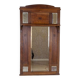 Art Nouveau Wall Mirror in Oak Frame, Early 20th Century