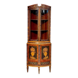 Marquetry corner cabinet attributed to Giuseppe Maggliolini