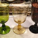 3 safe blown crystal glasses shower stand