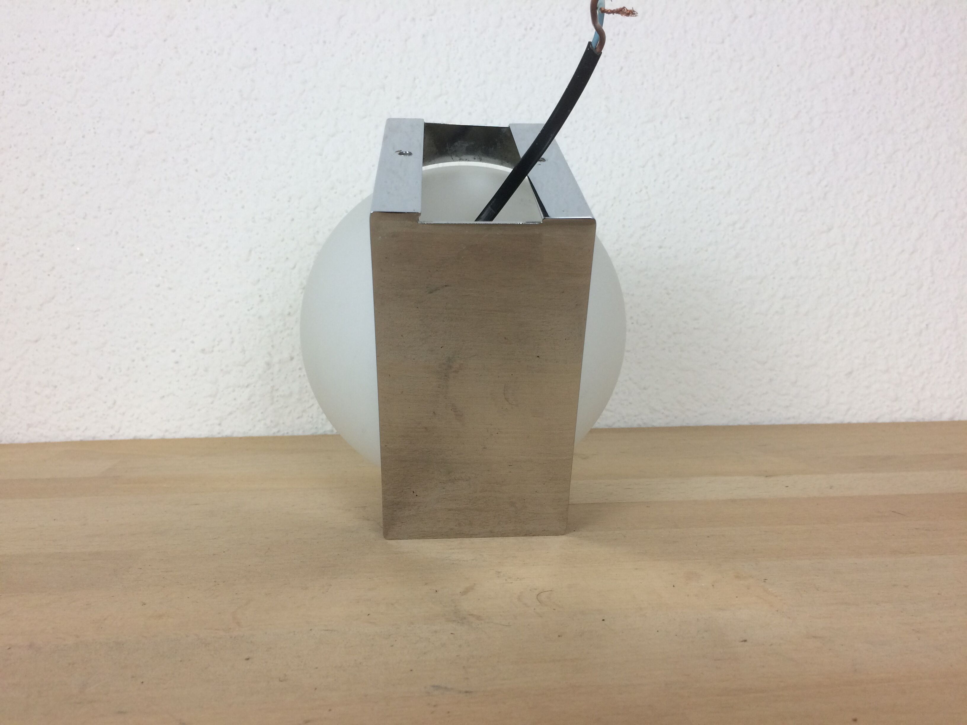 1970 chrome and opaline ball