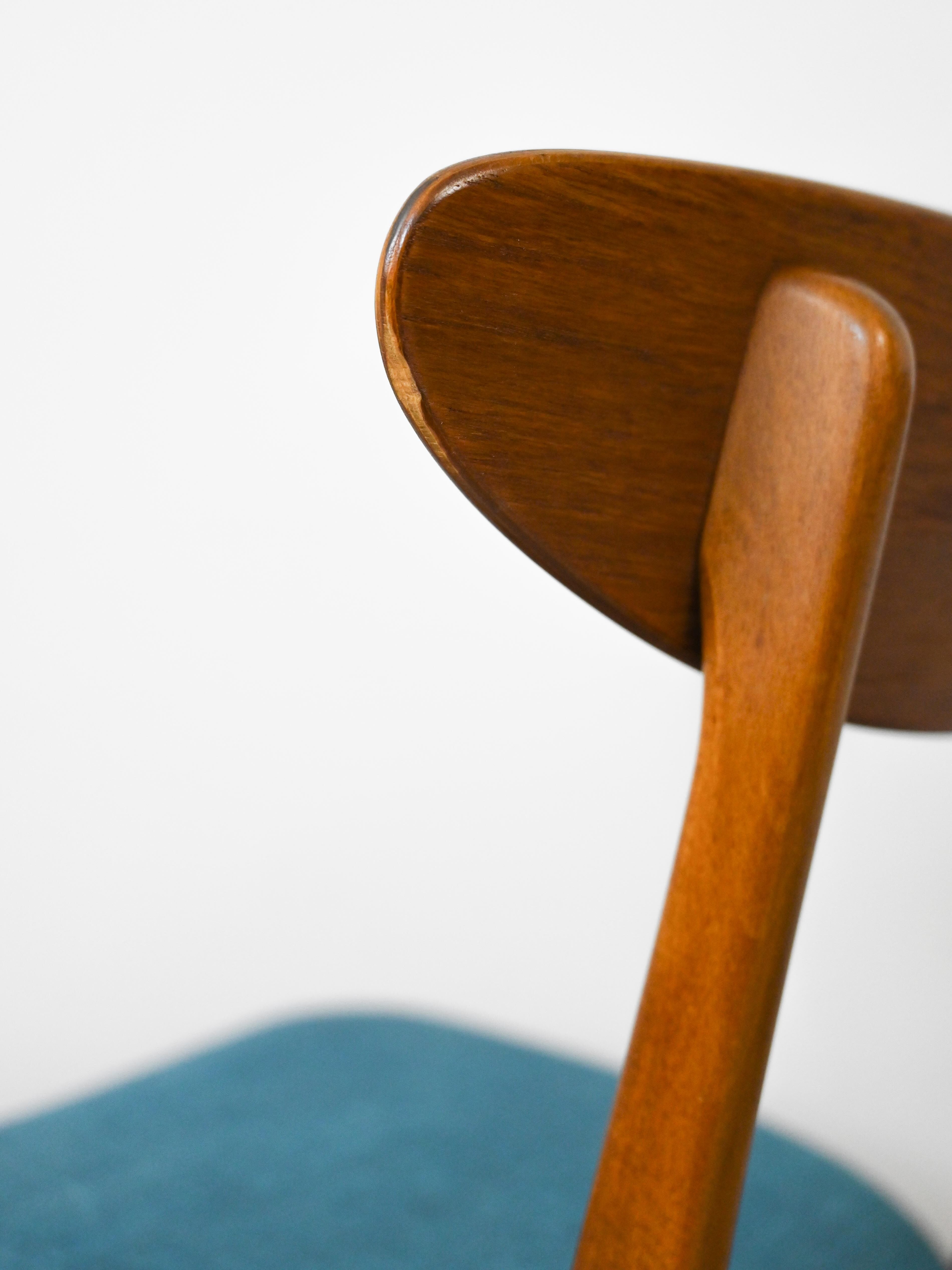 Vintage Danish chairs with upholstered seat