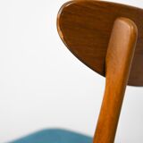 Vintage Danish chairs with upholstered seat