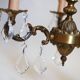French vintage 3 arm crystal chandelier