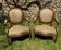 Pair of Louis XVI cabriolet armchairs – medallion backrest
