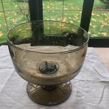 Fruit cup in brown blown glass the vintage France rocker
