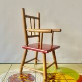 Ancienne chaise en bois paur poupée