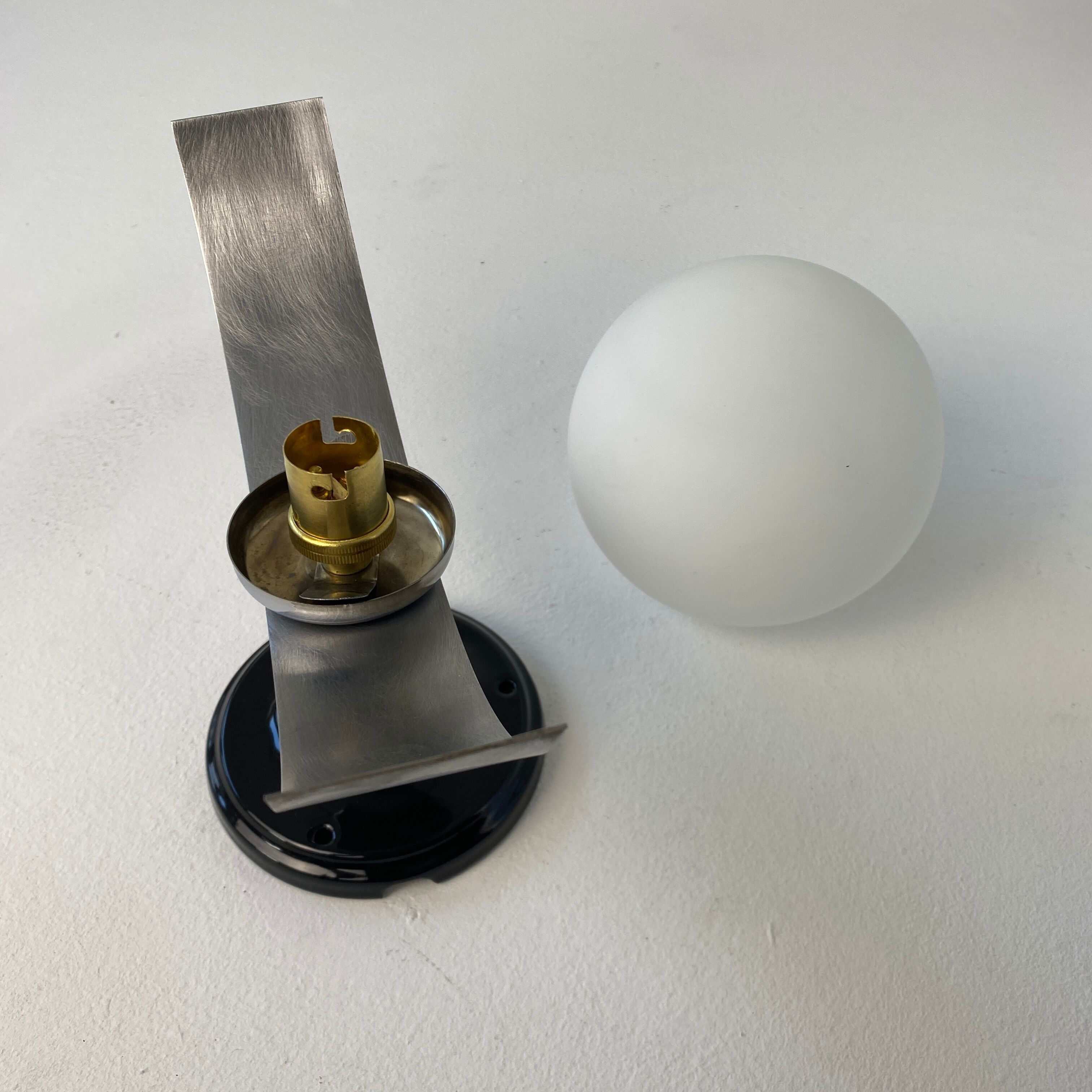 Pair of vintage opaline wall lamps