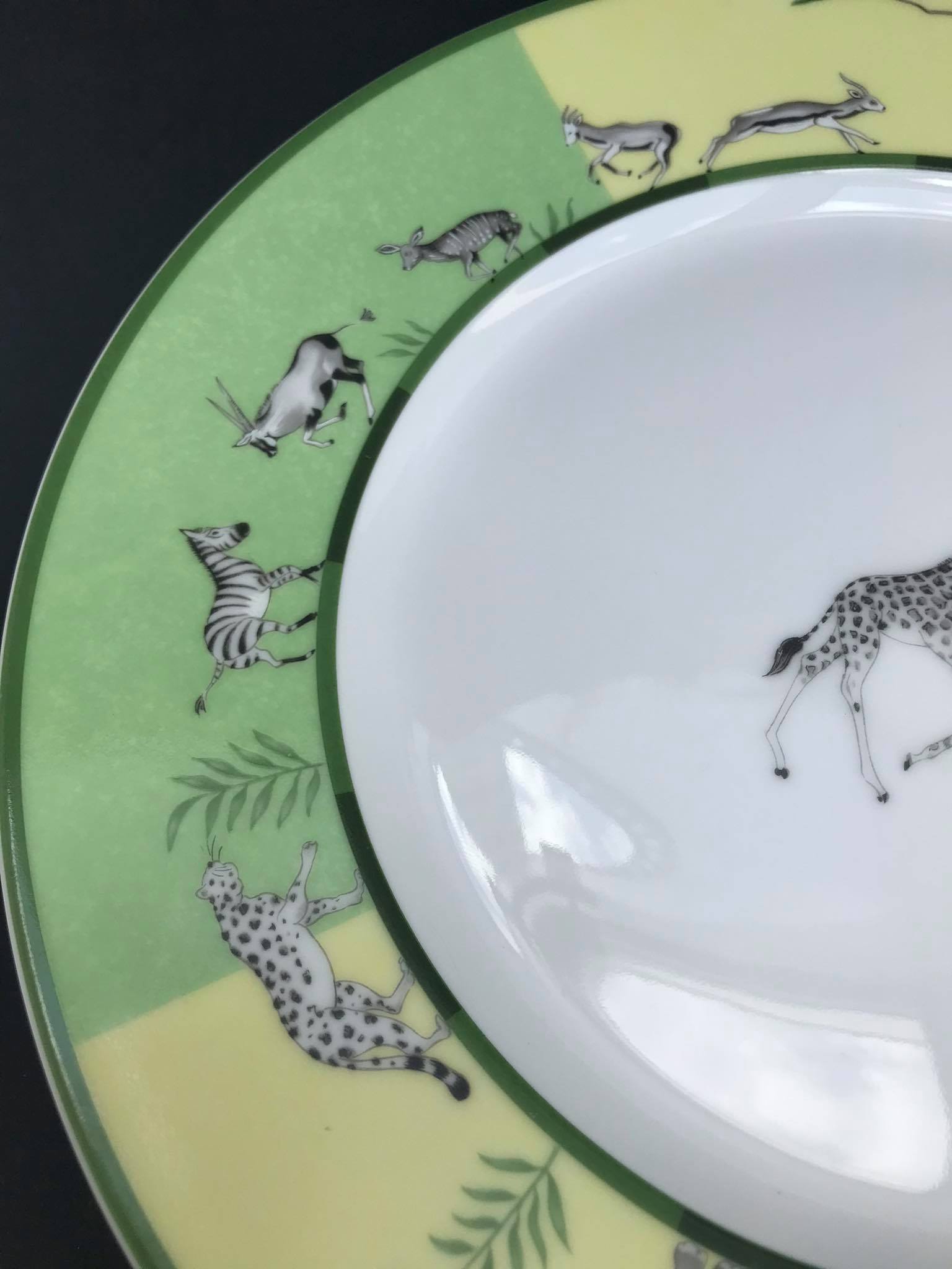 Hermes Africa green plates