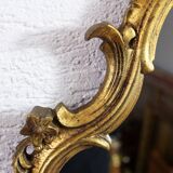 Louis XV style mirror in resin gilded with gold leaf, France 1960