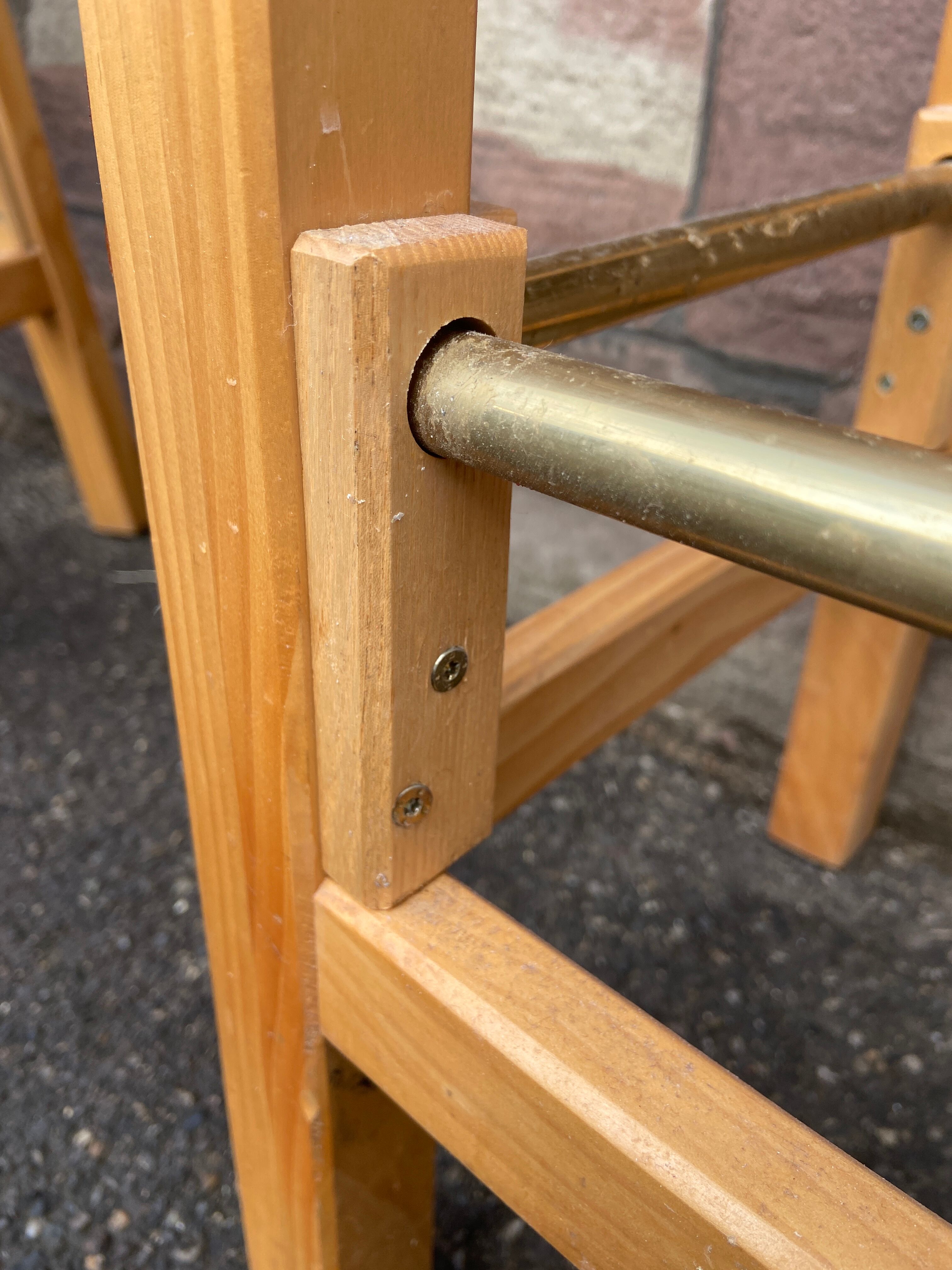 3 scandinavian design bar stools vintage pine