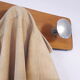 Porte manteau mural 1960 bois et métal 3 patères