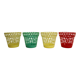 Set of 4 vintage plastic pot covers - model "SYLA"