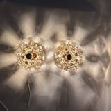 Set of 2 Palwa crystal wall lamps , 1970’s Germany