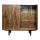 Restored "Violetta" Display Cabinet in Walnut & Mahogany – Poland 1960s