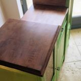 Art Deco Gin Buffet, painted in Farrow and Ball with a William Morris-inspired interior