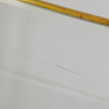 Lot 3 tables pull out brass glass Maison Baguès