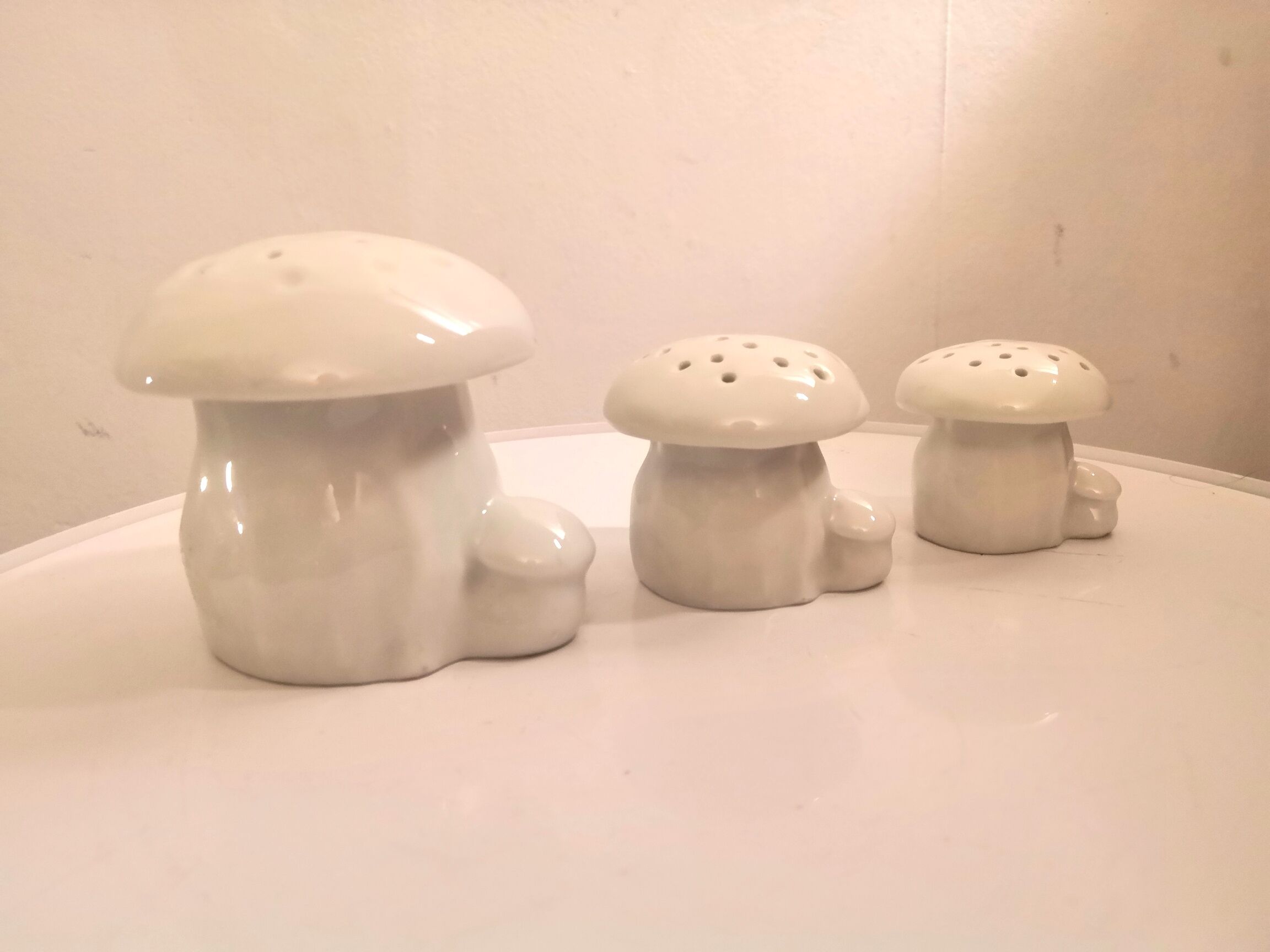 Suite of 3 ceramic mushrooms Edouard Marcel Sandoz for Haviland 60s