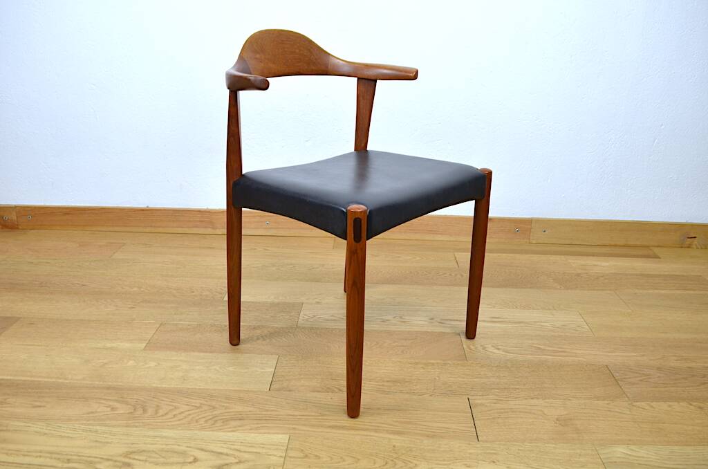 4 Fauteuils Danois en Teck Jacob Hermann  Randers Mobelfabrik 1960