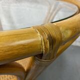 Rattan Coffee Table with glass top
