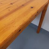 Vintage 60s 70s pine rectangular dining table with extension