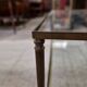 Brass and glass coffee table