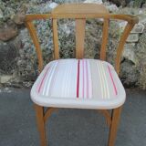 Armchair, beech and fabric
