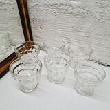 Set of 6 Art Deco glass cups