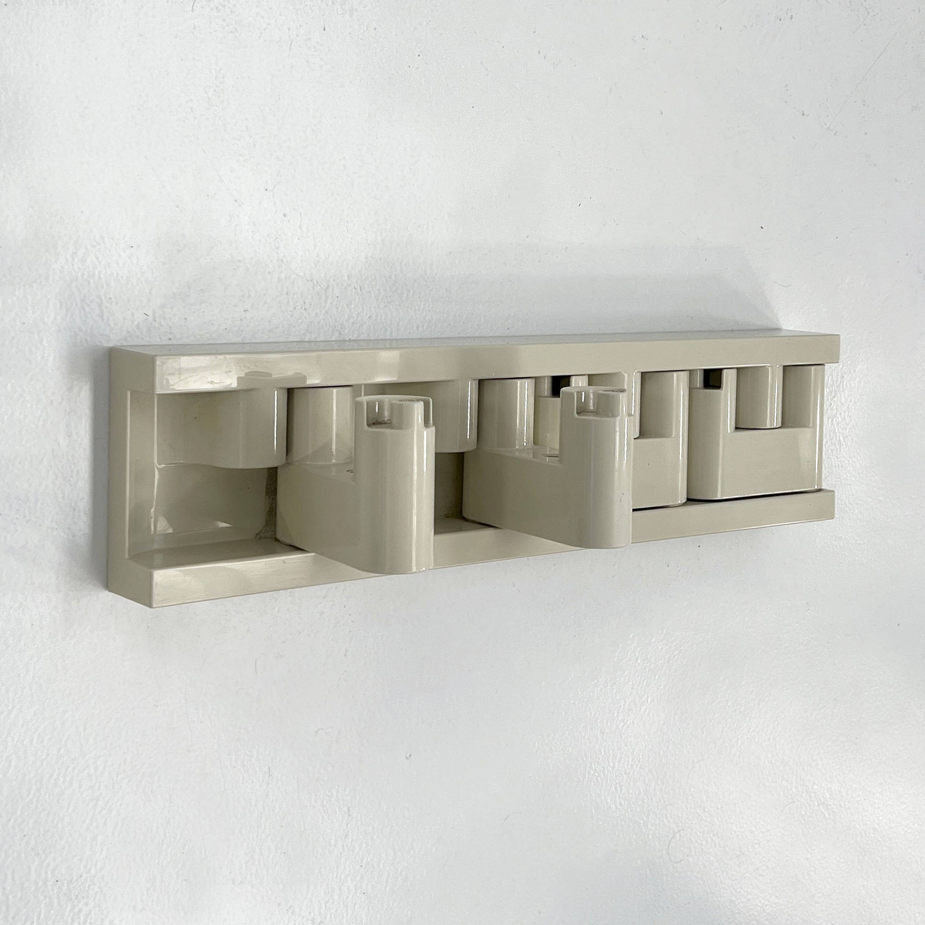White Minivip wall-mounted coat rack by Benanti & Brunori for Velca Legnano